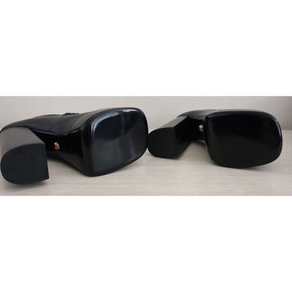 VERSACE WMN Sz 40 US 8.5 Black Mocassino Vitellino Leather High Heel Pumps - Picture 5 of 16